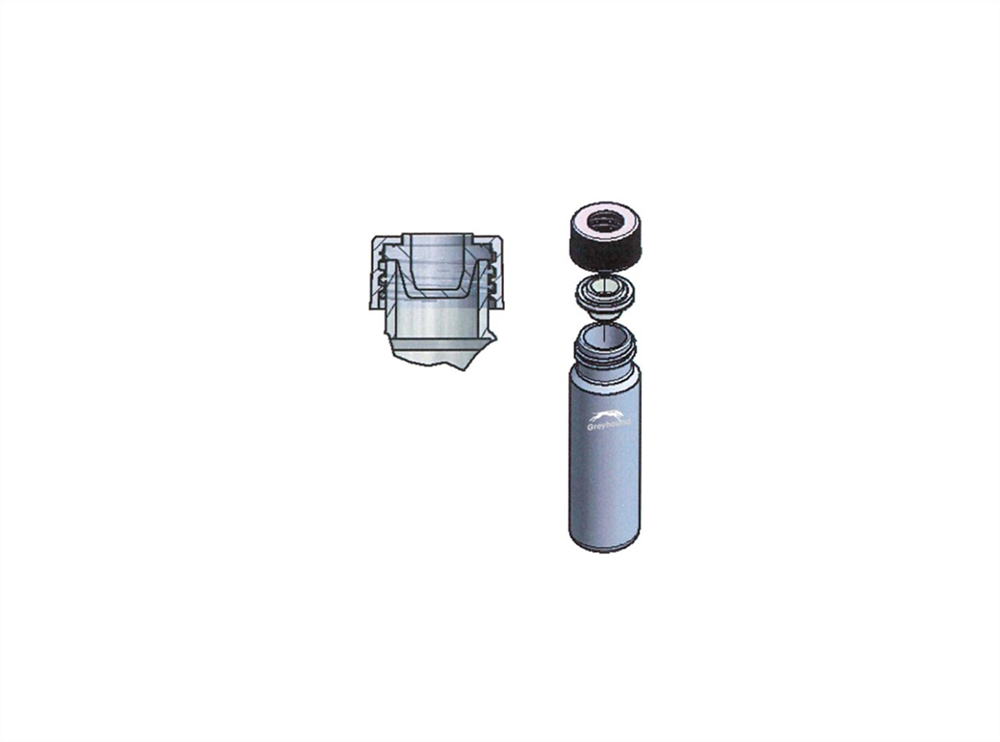 Picture of 24-414 Plug-Seal Cap System, White 24-414 Polypropylene Screw Cap with Clear Silicone Seal
